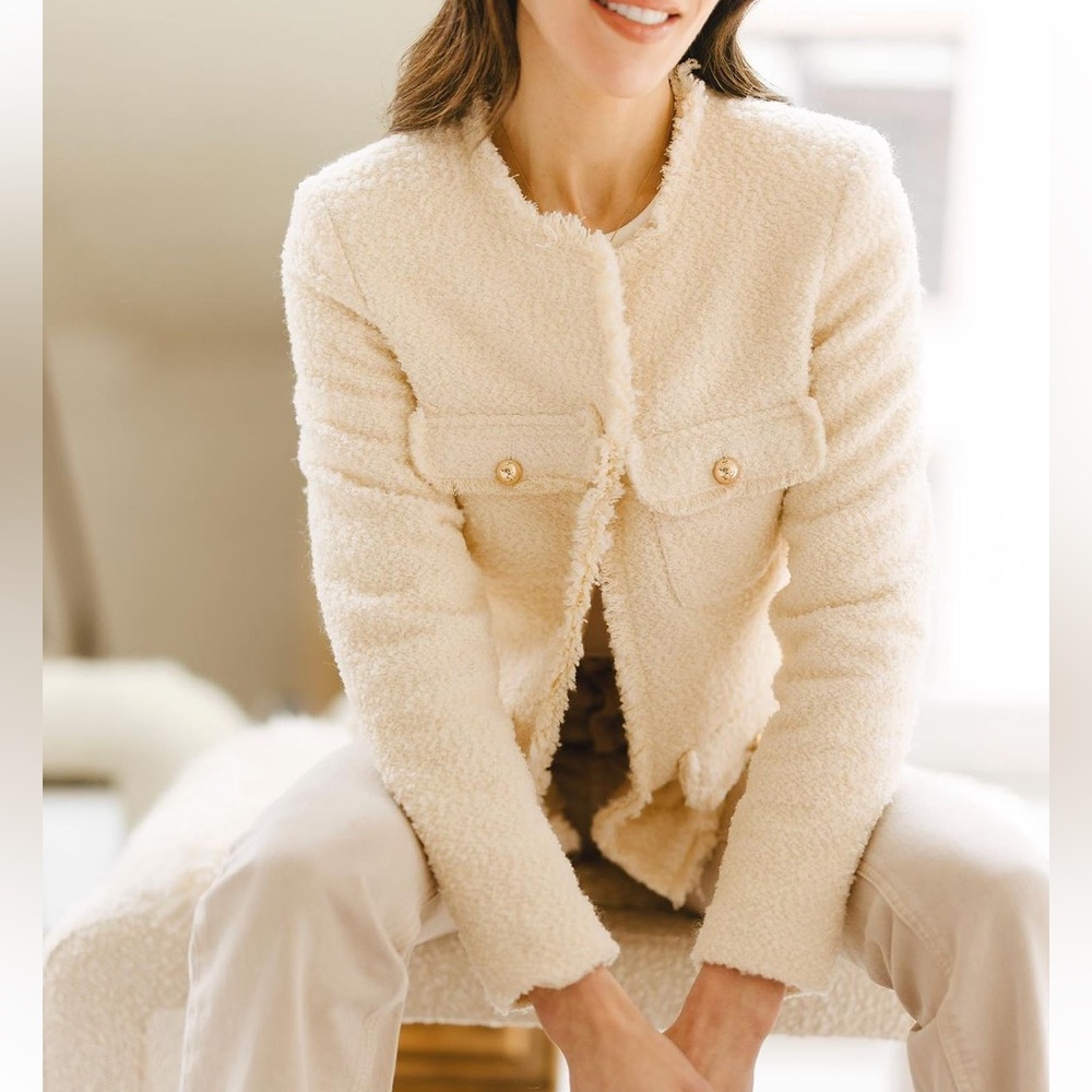 Tweed Ivory Women’s Jacket OneThird Size Small